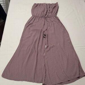 Blue life Strapless Wide-Leg Jumpsuit - Mauve Pink size 8